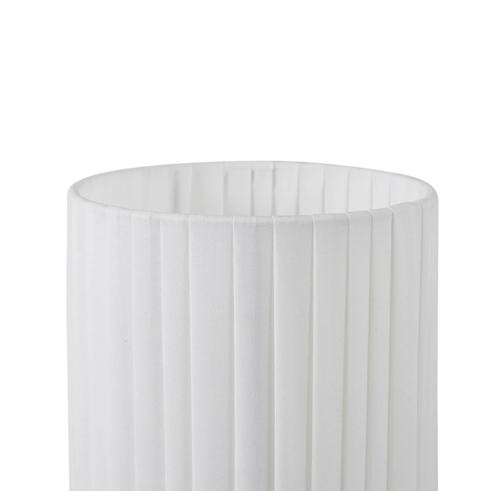 Lámpara de pie Lindby Virelle, blanca, textil, altura 117 cm, E27