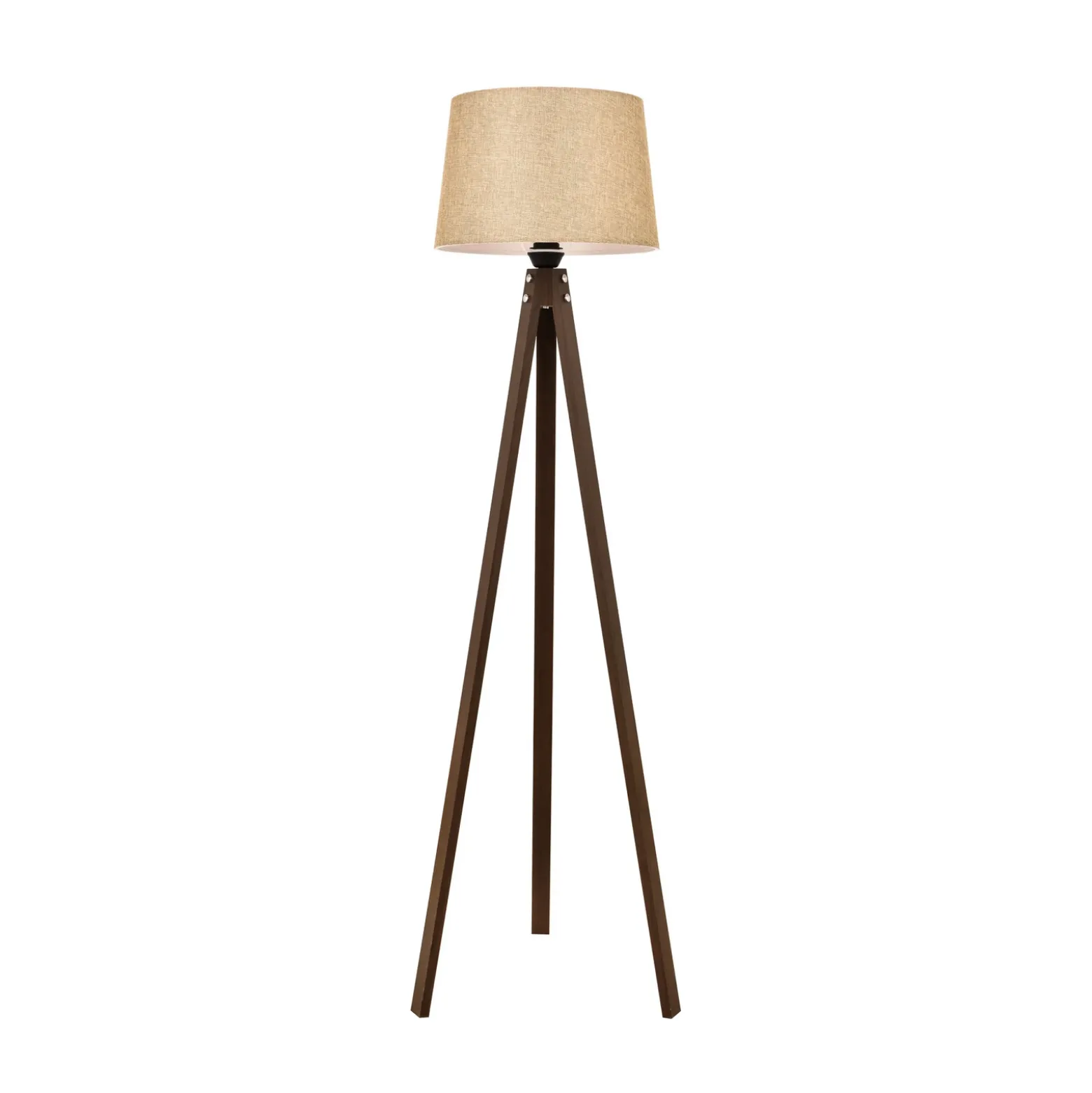 Lámpara de pie LM-65214-1E con trípode de madera