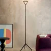 Lámpara de pie Lola con atenuador, negro