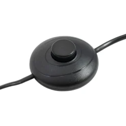 Lámpara de pie Lucande Alviero, 157 cm, negro, metal, mármol
