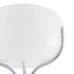 Lámpara de pie Lucande Christo, altura 160 cm, cromada/blanca, cristal