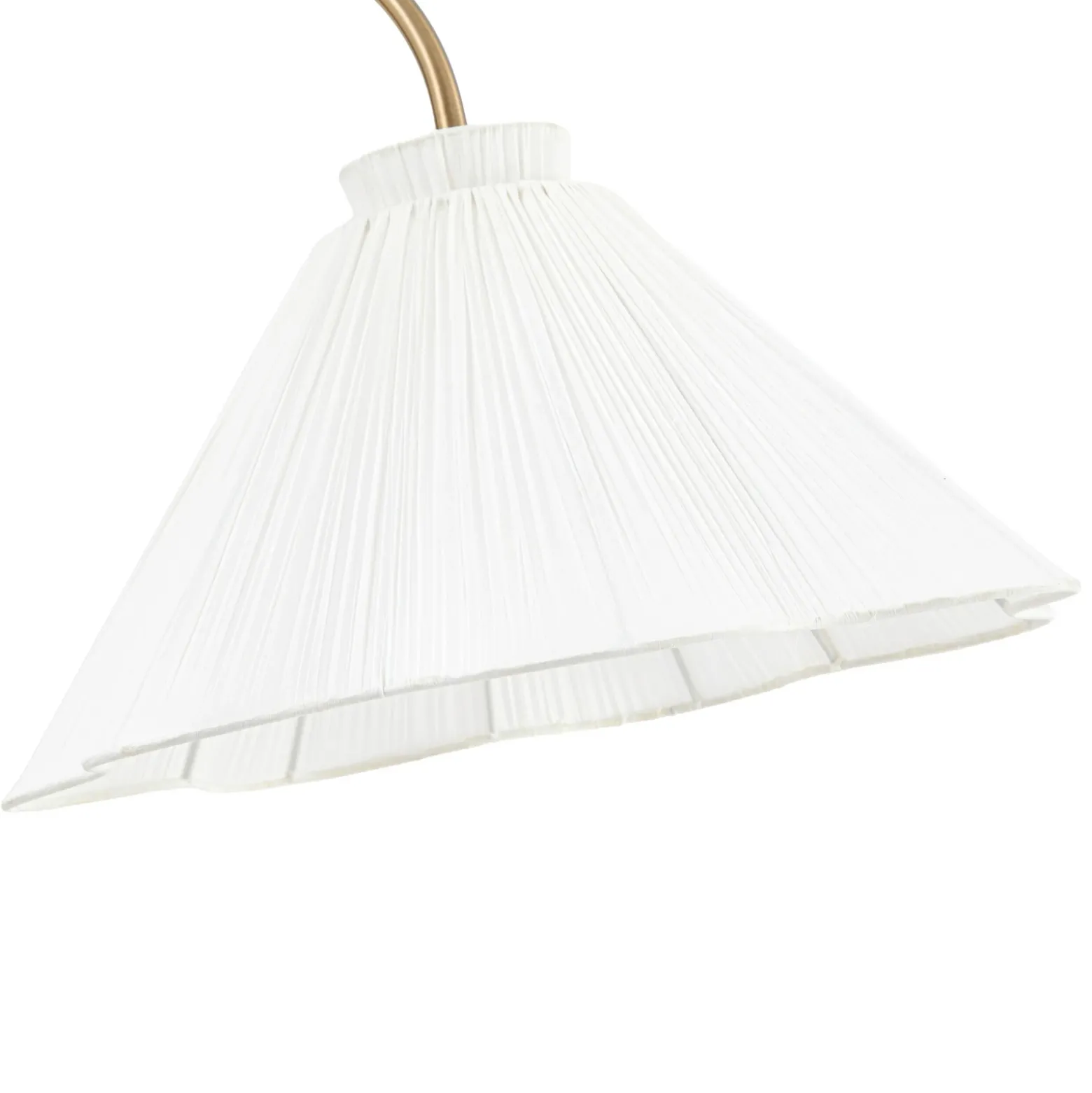 Lámpara de pie Lucande «Lisbeth», altura 162 cm, blanco/latón, E27