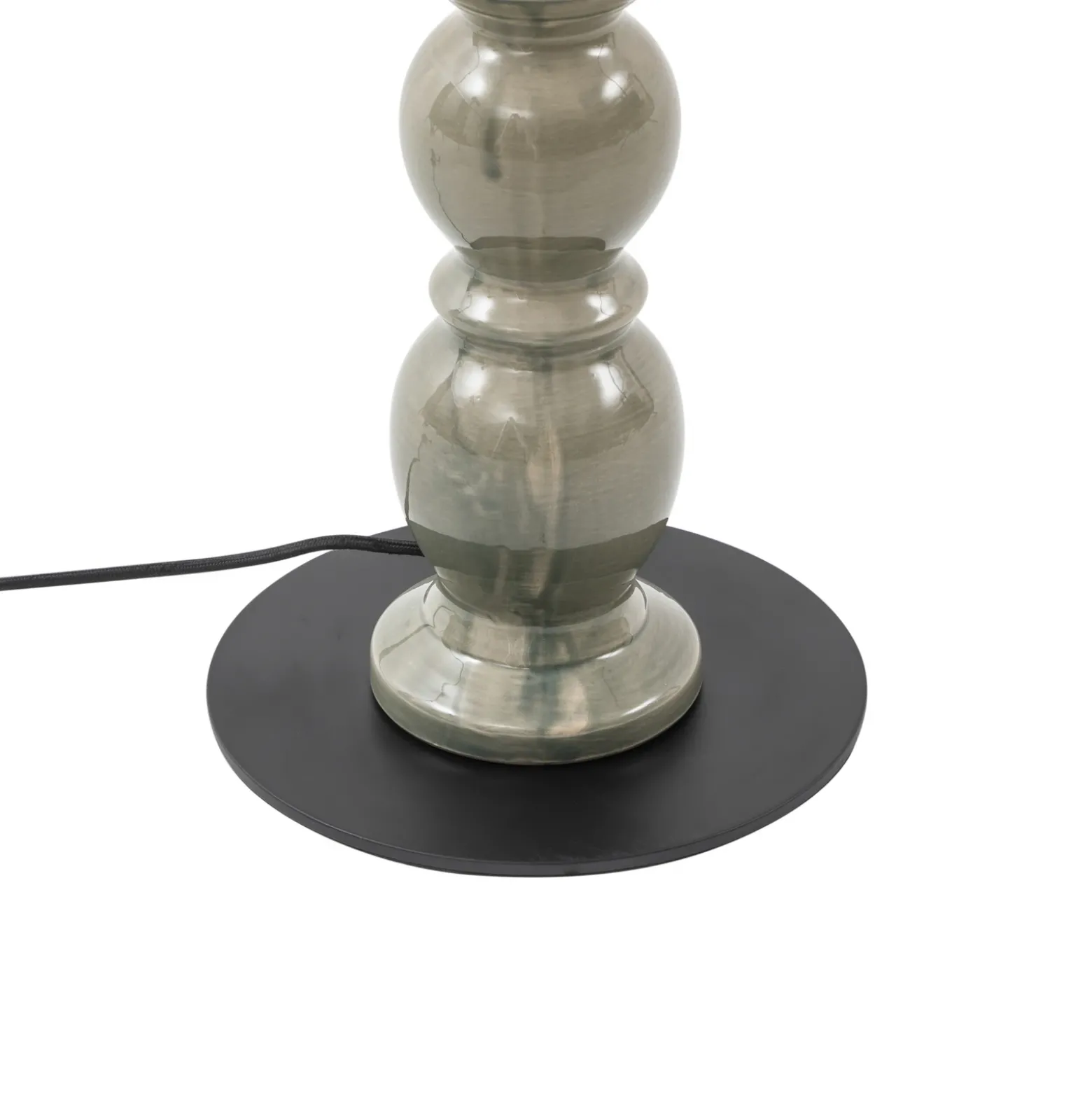 Lámpara de pie Lucande Lyndorin, verde, cerámica, 150 cm