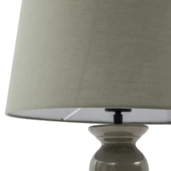 Lámpara de pie Lucande Lyndorin, verde, cerámica, 150 cm
