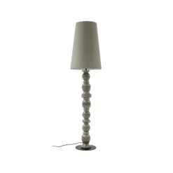 Lámpara de pie Lucande Lyndorin, verde, cerámica, 150 cm