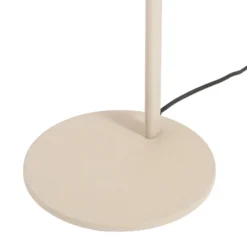 Lámpara de pie Lucande Silka, 173 cm, beige, regulable, E27