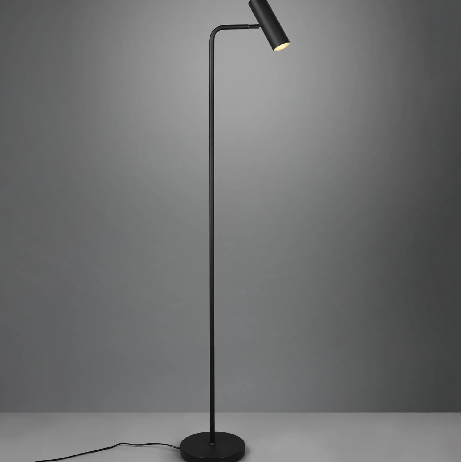 Lámpara de pie Marley, negra, altura 151 cm, metal