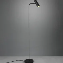 Lámpara de pie Marley, negra, altura 151 cm, metal