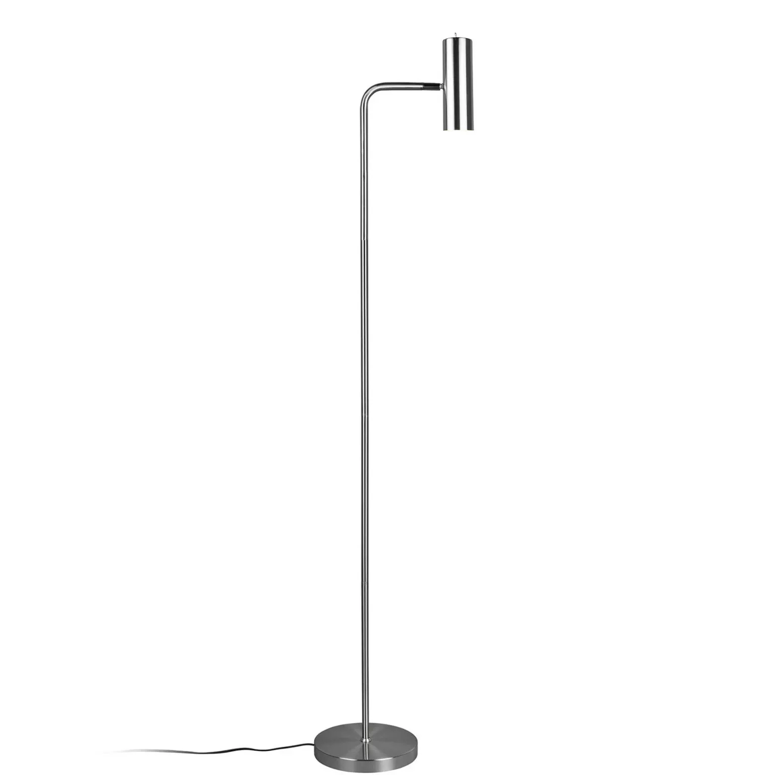 Lámpara de pie Marley, níquel, altura 151 cm, metal