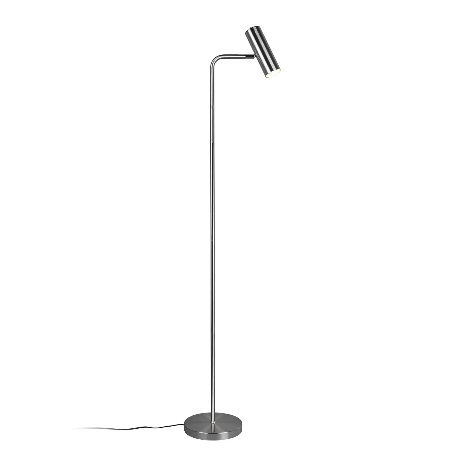 Lámpara de pie Marley, níquel, altura 151 cm, metal