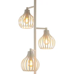 Lámpara de pie Mateo, color crema, metal, 161 cm, 3 focos, E27