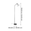 Lámpara de pie Matlock, altura 158 cm, gris/negro