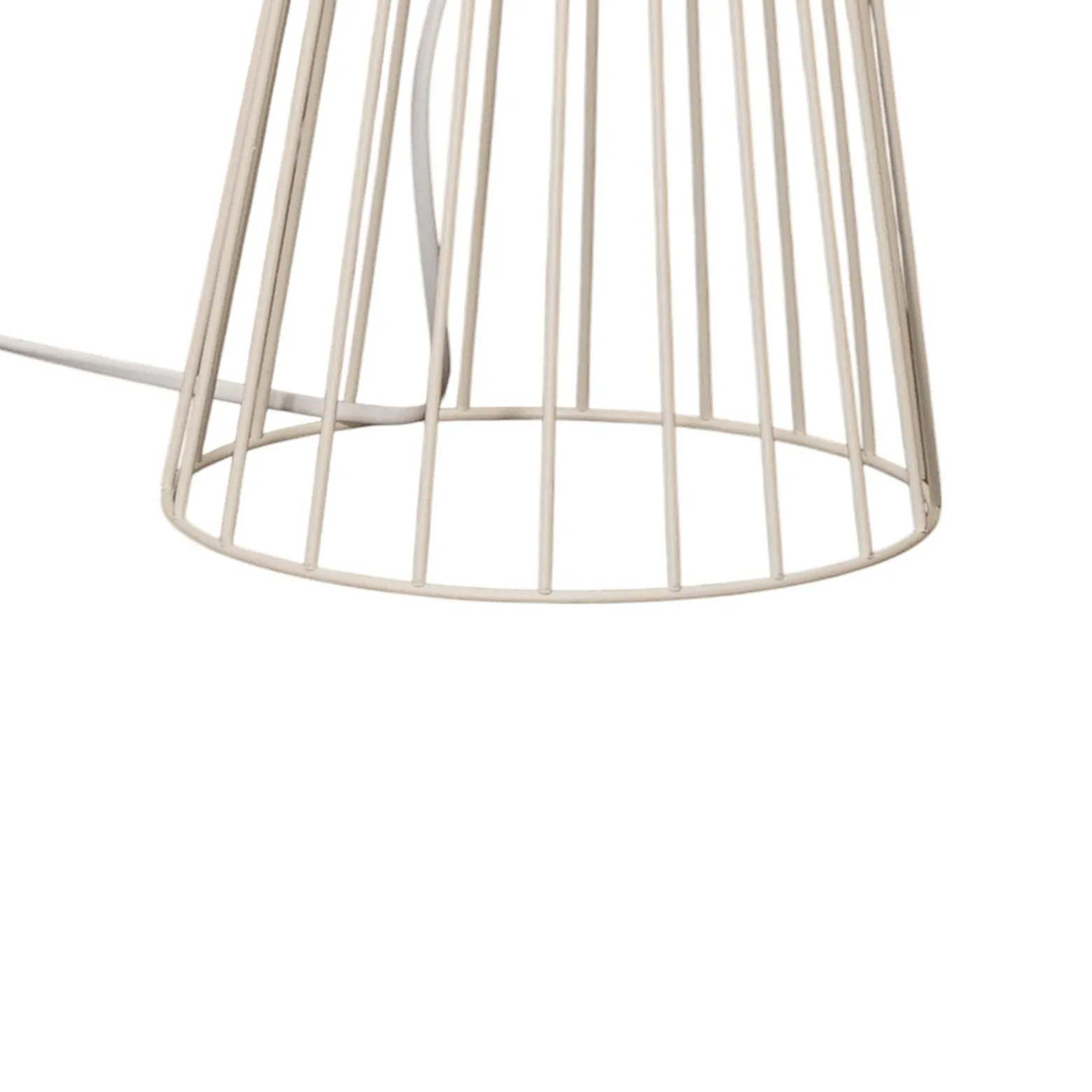 Lámpara de pie Mercure, arena, metal/plástico, altura 93 cm