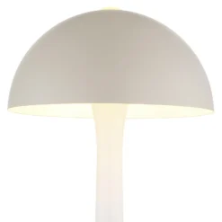 Lámpara de pie Merlin, color arena/blanco, metal, 150 cm de altura, E27