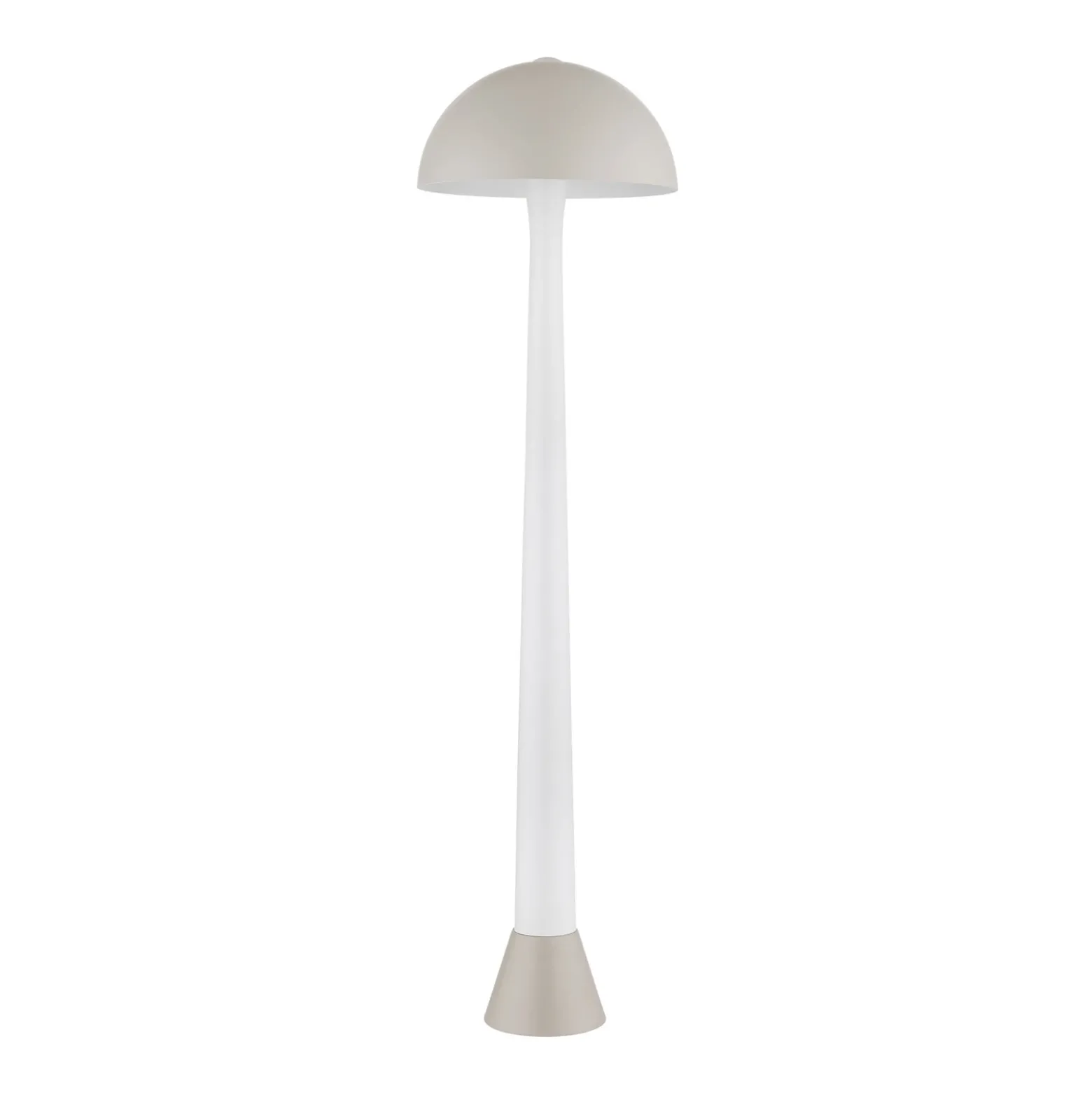 Lámpara de pie Merlin, color arena/blanco, metal, 150 cm de altura, E27