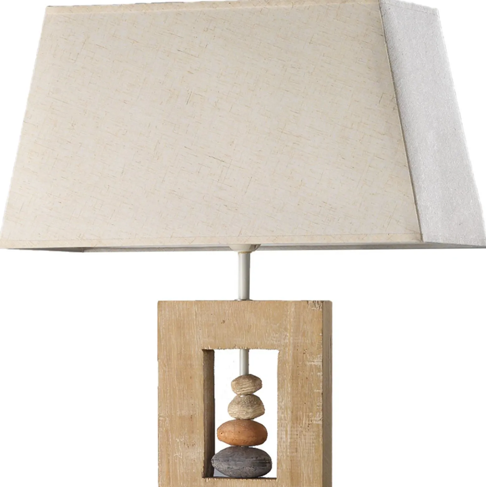 Lámpara de pie Miriel, altura 170 cm, textil, madera
