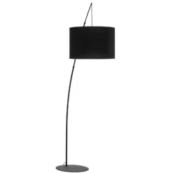 Lámpara de pie Moby Black con pantalla textil