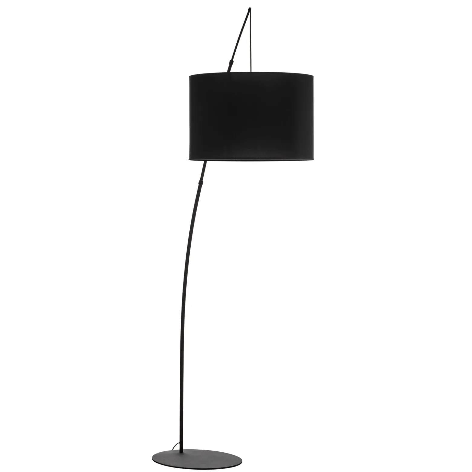 Lámpara de pie Moby Black con pantalla textil