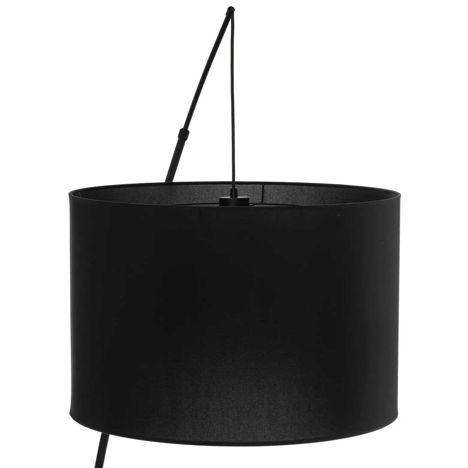 Lámpara de pie Moby Black con pantalla textil