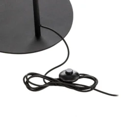 Lámpara de pie Moby Black con pantalla textil