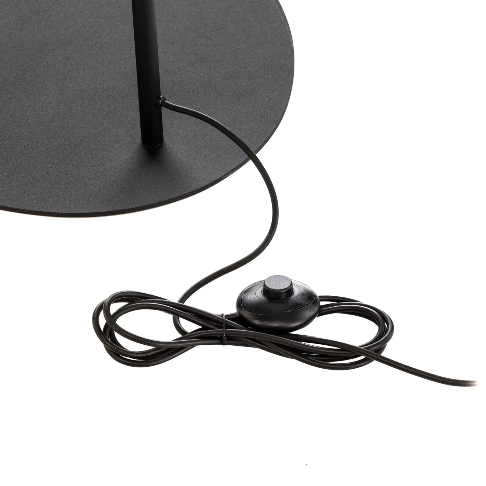 Lámpara de pie Moby Black con pantalla textil
