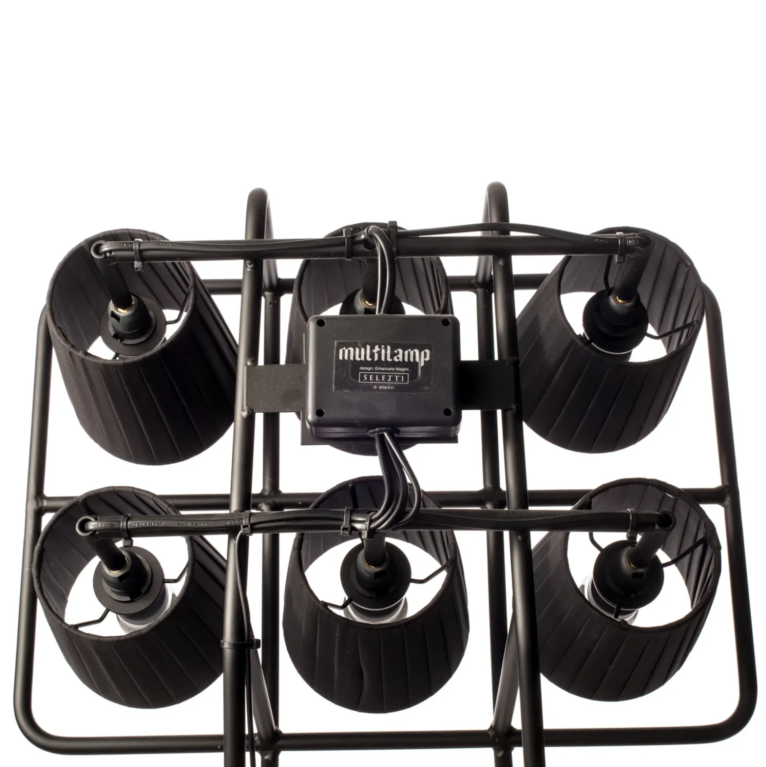 Lámpara de pie Multilamp, 6 luces, negro