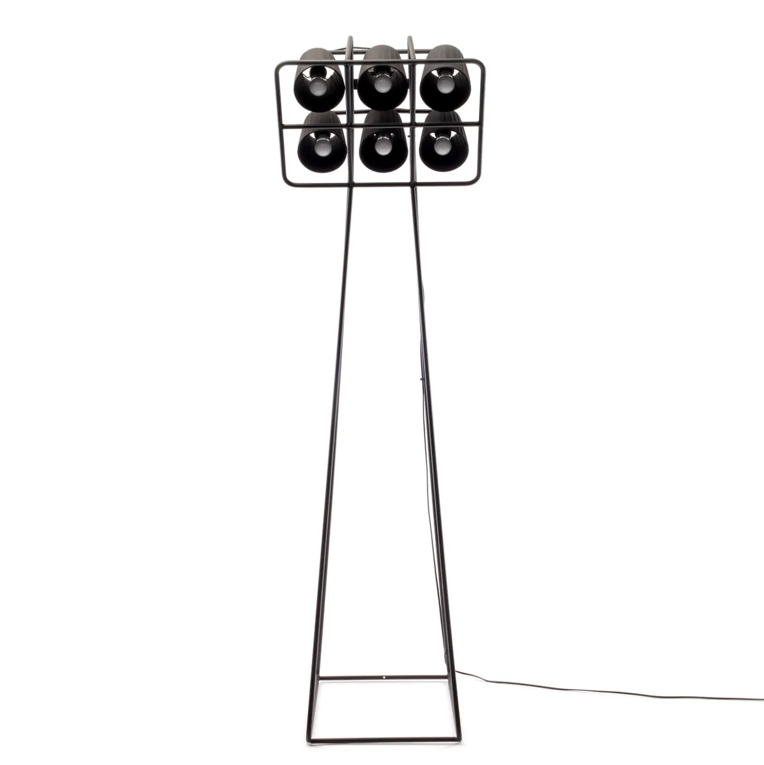 Lámpara de pie Multilamp, 6 luces, negro