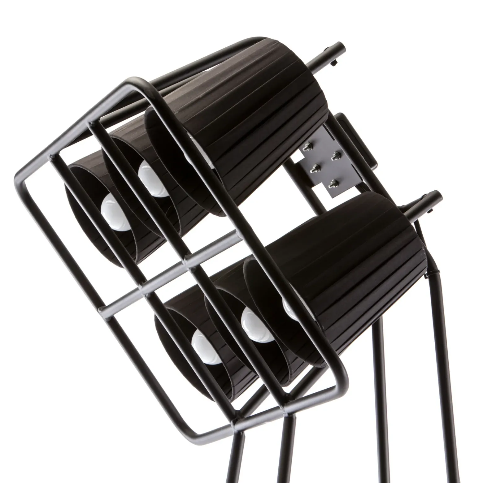 Lámpara de pie Multilamp, 6 luces, negro