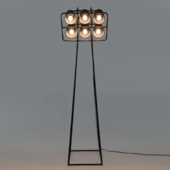 Lámpara de pie Multilamp, 6 luces, negro