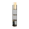 Lámpara de pie 8115, negro/dorado/blanco, metal/lona, altura 130 cm