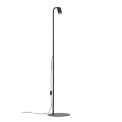 Lámpara de pie Nex, negra, metal, altura 140 cm, GU10