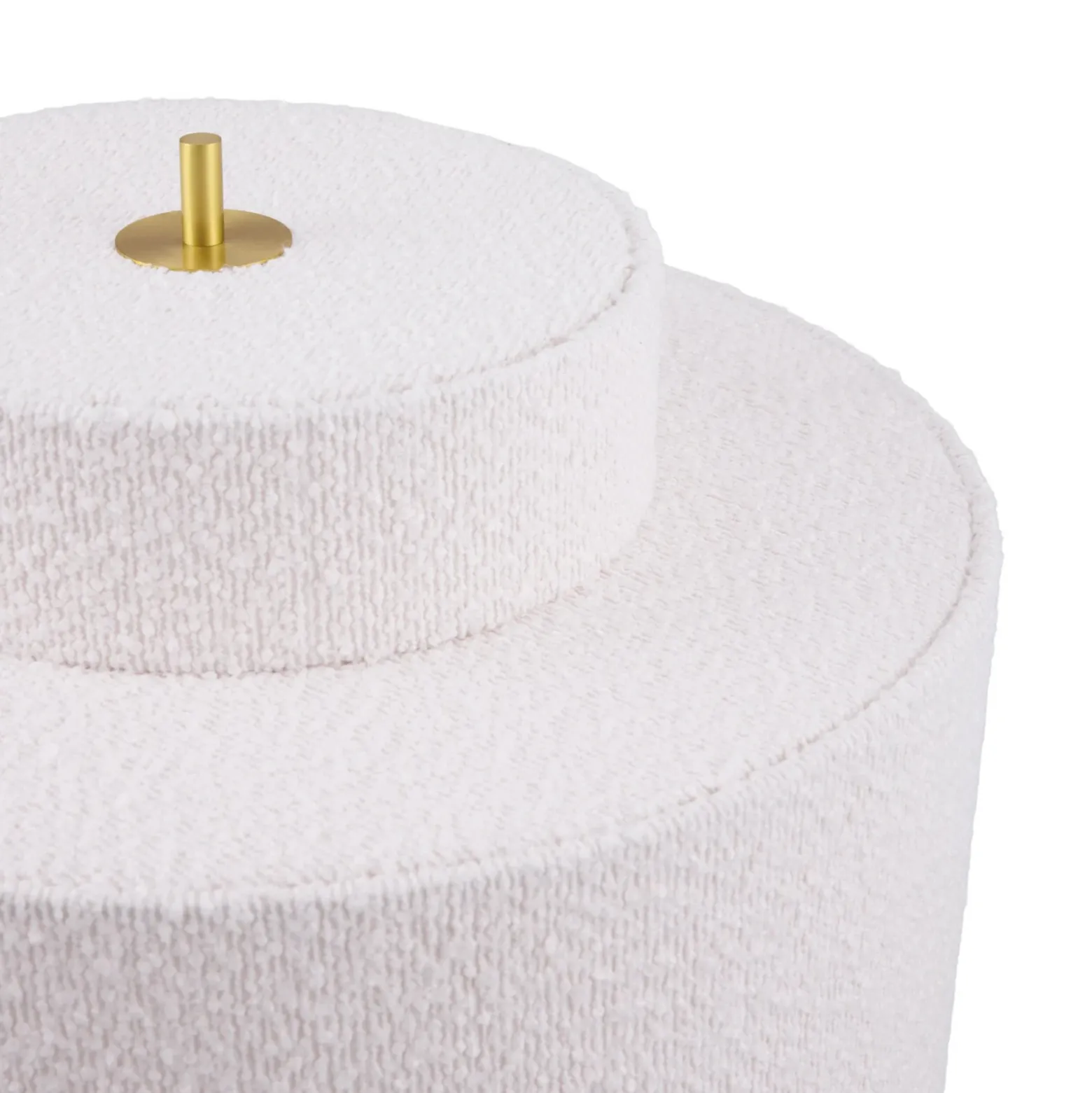 Lámpara de pie Noah de Globen Lighting, blanca, altura 88 cm, textil