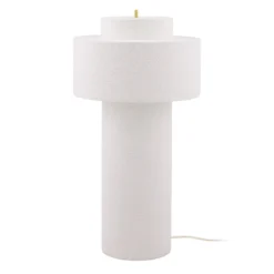 Lámpara de pie Noah de Globen Lighting, blanca, altura 88 cm, textil