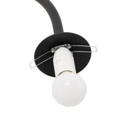 Lámpara de pie Nova, vidrio/metal, negro/blanco, altura 155 cm