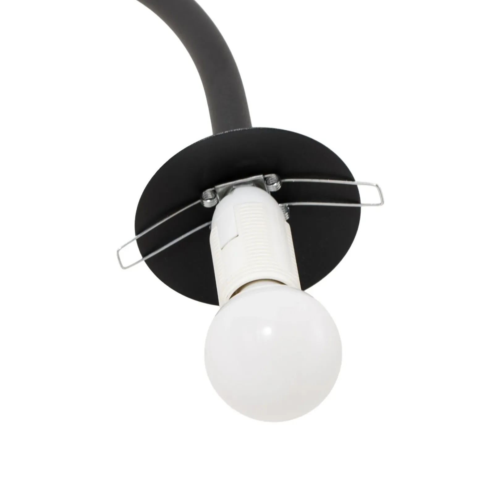 Lámpara de pie Nova, vidrio/metal, negro/blanco, altura 155 cm