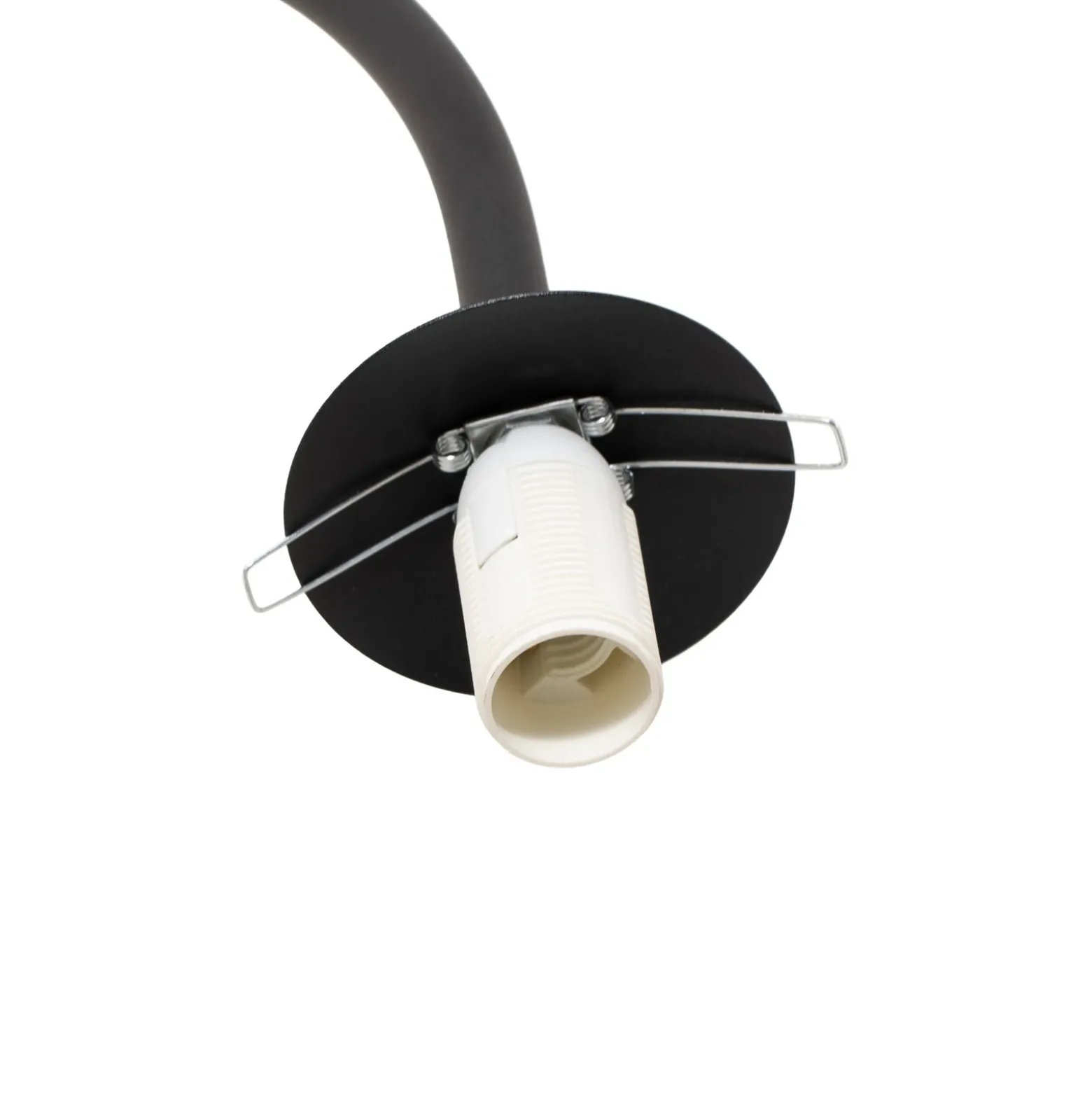 Lámpara de pie Nova, vidrio/metal, negro/blanco, altura 155 cm