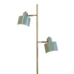 Lámpara de pie Ocean de Dyberg Larsen, color oliva, altura 160 cm, 2 luces.
