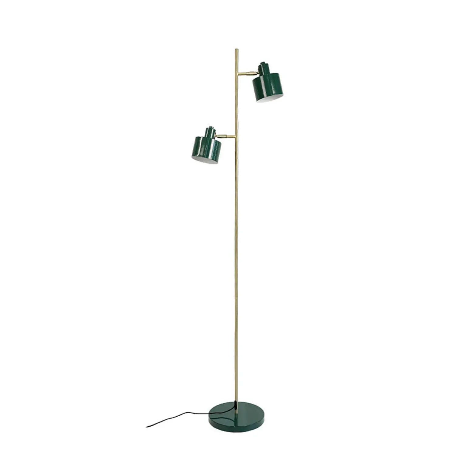 Lámpara de pie Ocean de Dyberg Larsen, verde oscuro, 160 cm, 2 luces.