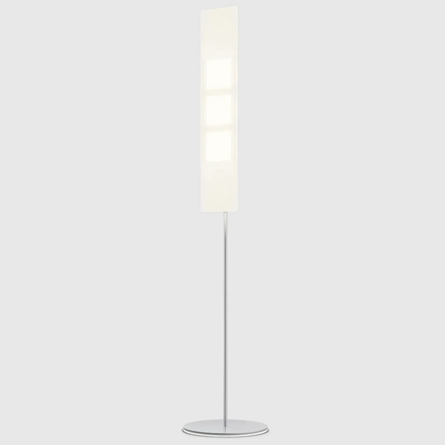 Lámpara de pie OMLED One f3l, acero inoxidable/negro, OLED