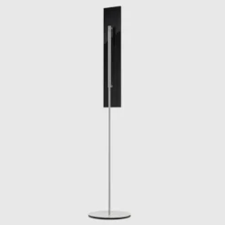Lámpara de pie OMLED One f3l, acero inoxidable/negro, OLED