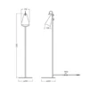 Lámpara de pie OSRAM Decor Bell, negro, acero, E27, H 120 cm