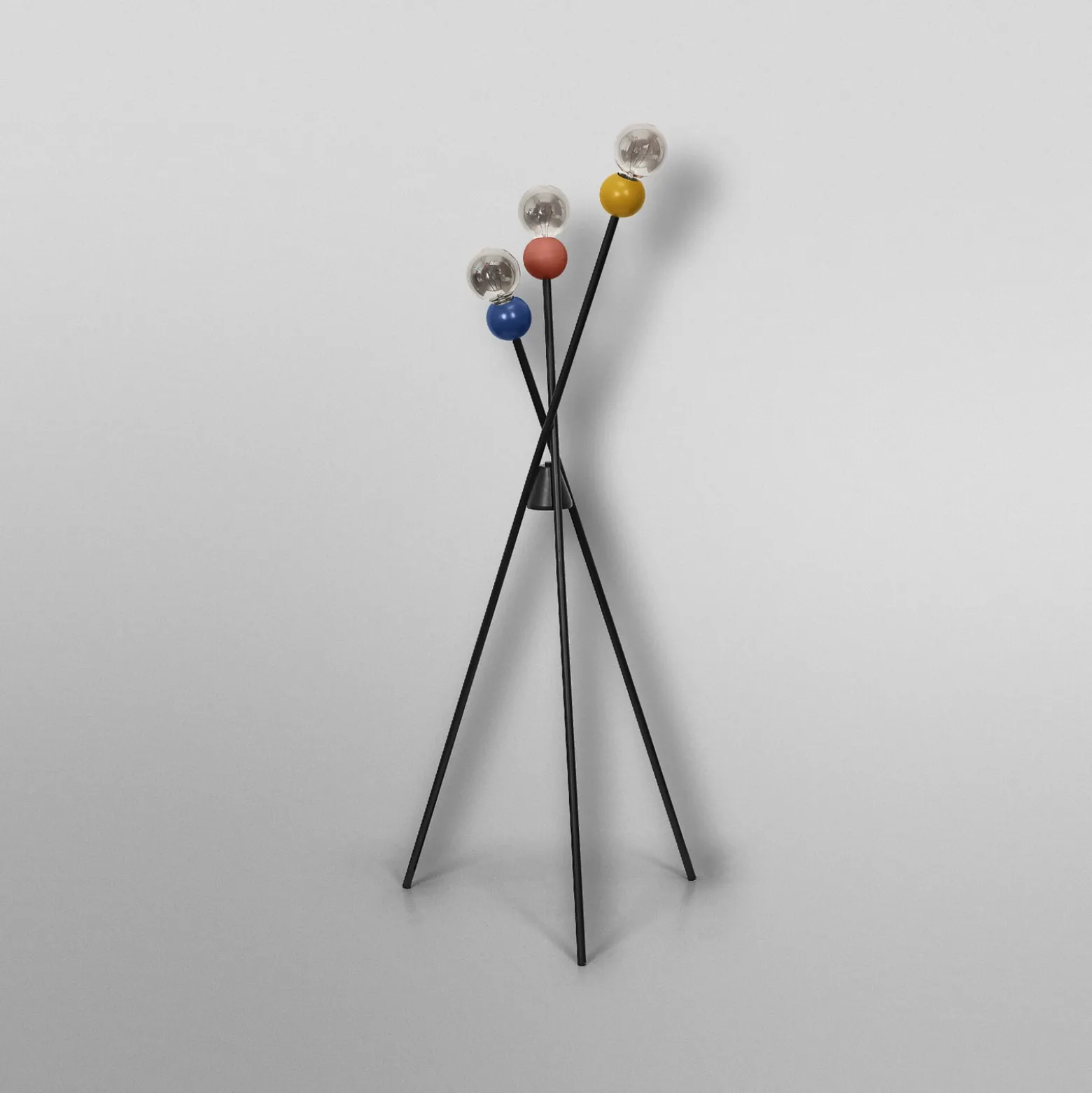 Lámpara de pie OSRAM Decor Bubble, multicolor, 3 luces, acero, E27