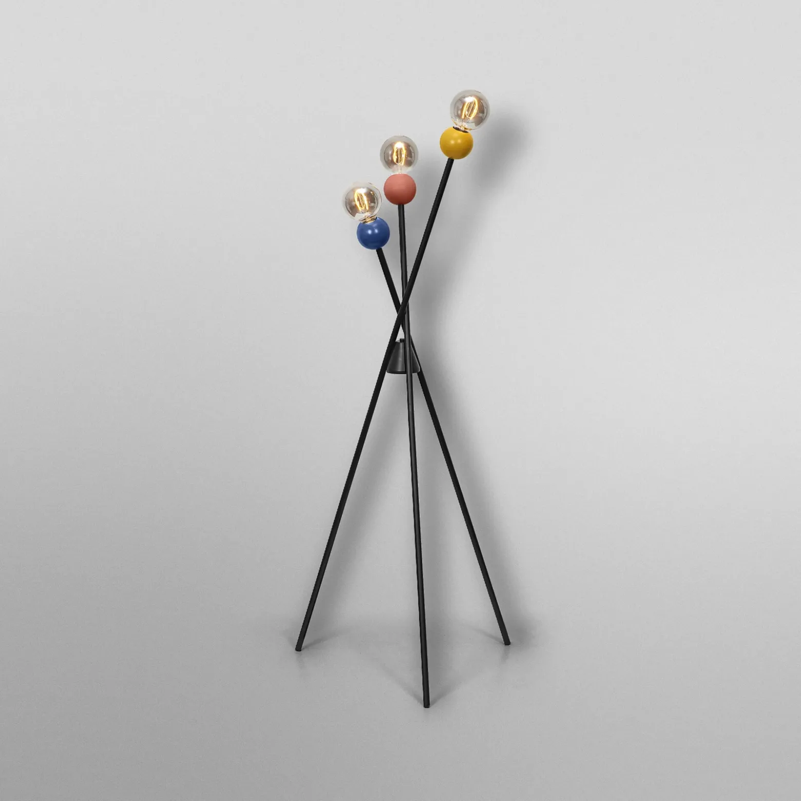 Lámpara de pie OSRAM Decor Bubble, multicolor, 3 luces, acero, E27