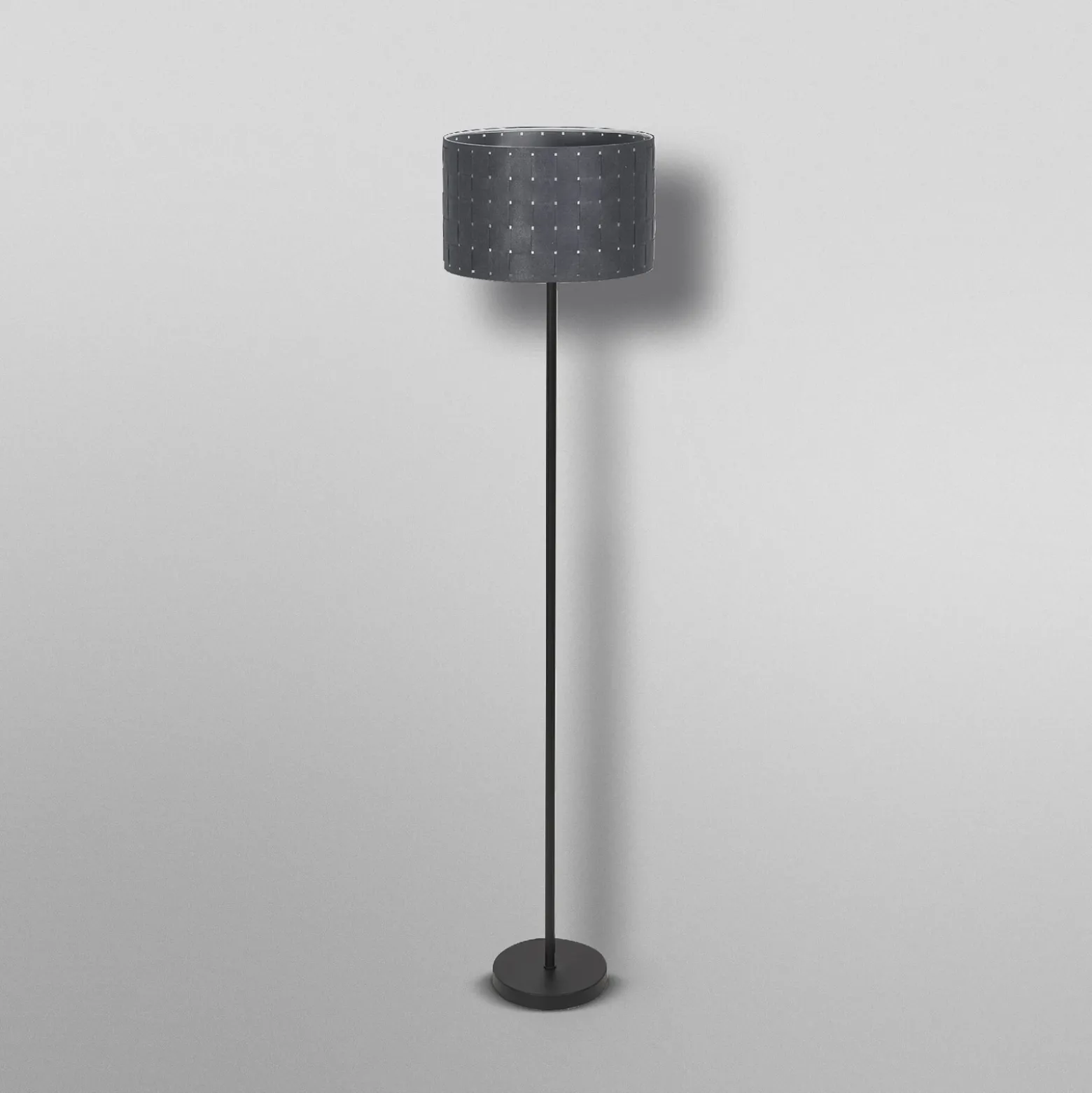 Lámpara de pie OSRAM Decor Felt Weaving Cans, gris, 1 luz, E27