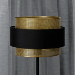 Lámpara de pie OSRAM Decor Hornet, negro/dorado, E27, altura 175 cm