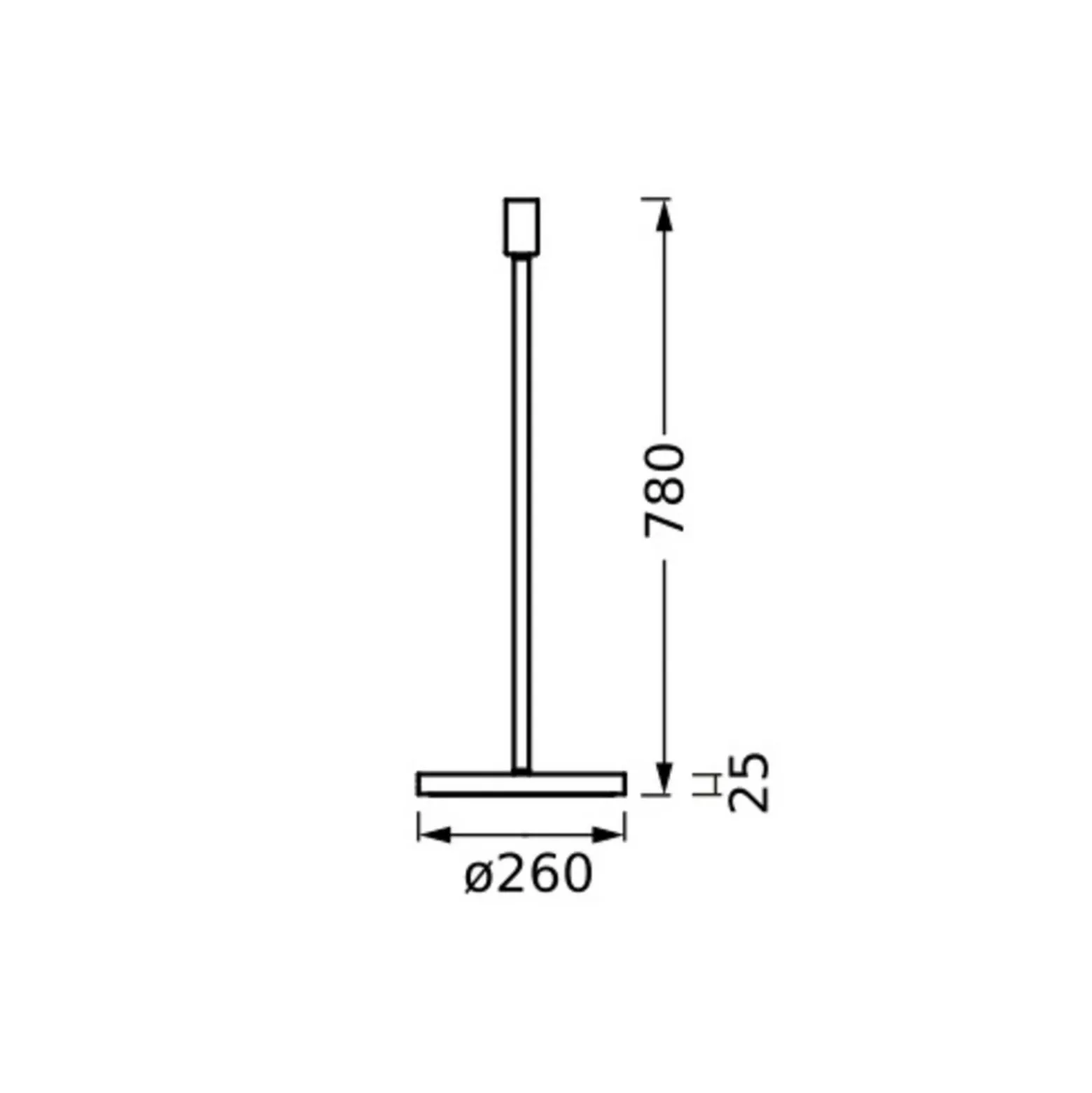 Lámpara de pie OSRAM DECOR STICK, gris oscuro, altura 78 cm, 1 x E27