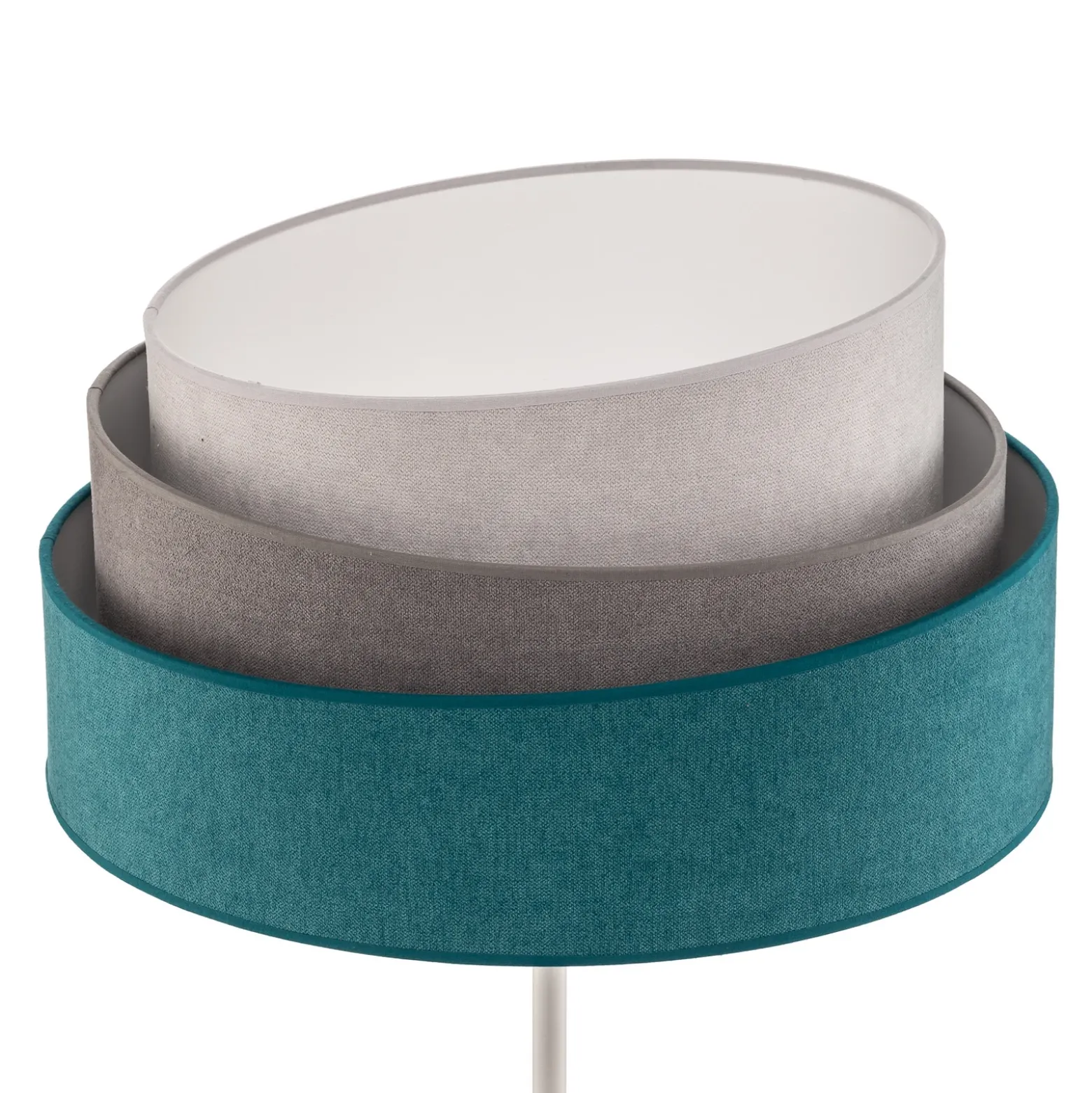 Lámpara de pie Pastell Trio turquesa/gris/gris claro