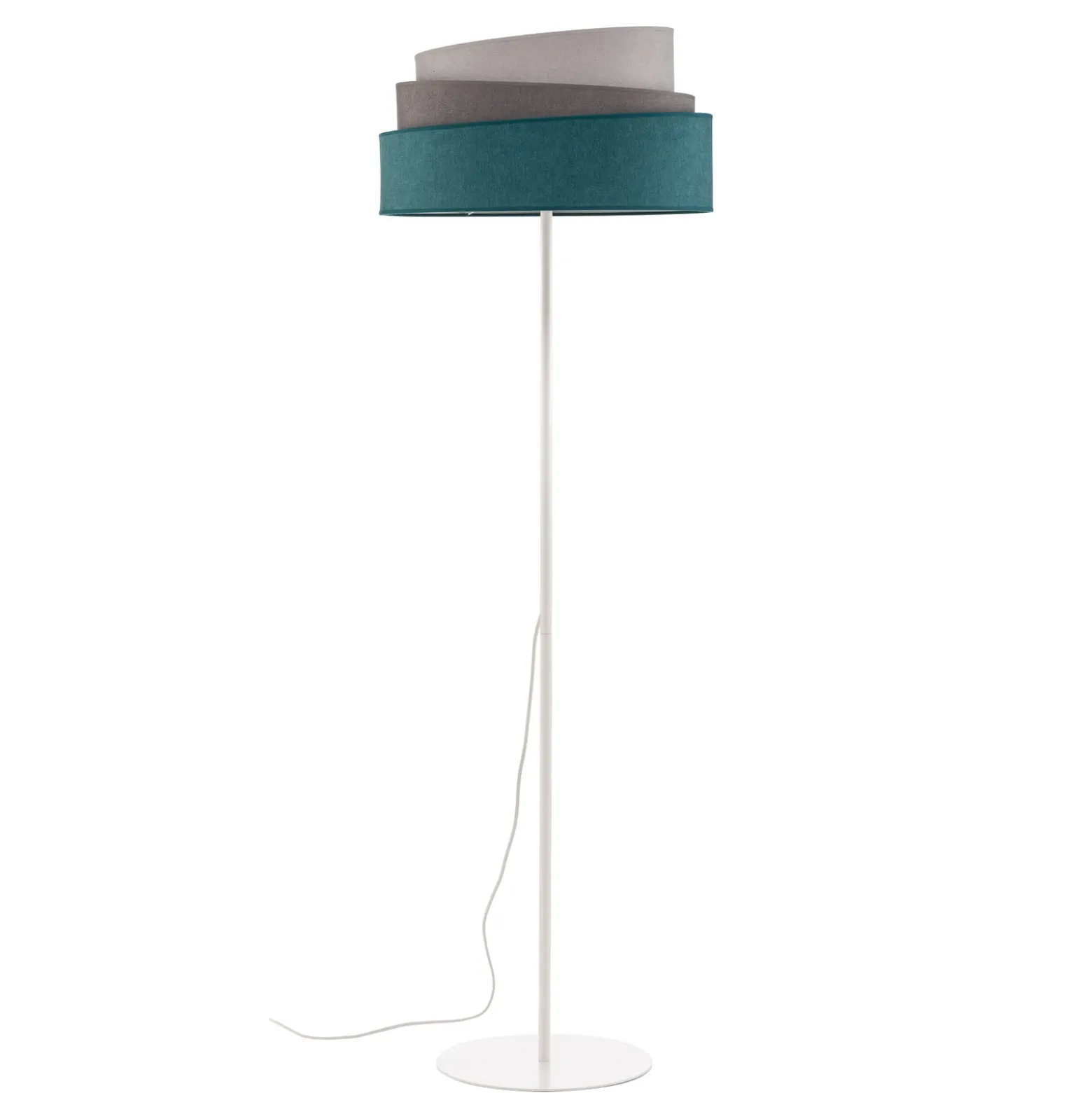Lámpara de pie Pastell Trio turquesa/gris/gris claro