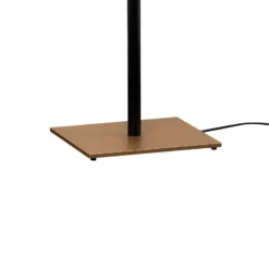 Lámpara de pie Priam, negro/dorado, acero, altura 156 cm