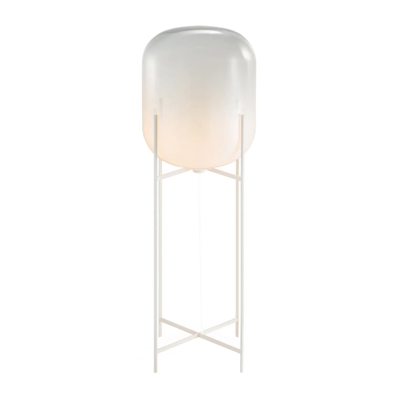 lámpara de pie pulpo Oda Big, luz de luna blanco/blanco, altura 140 cm